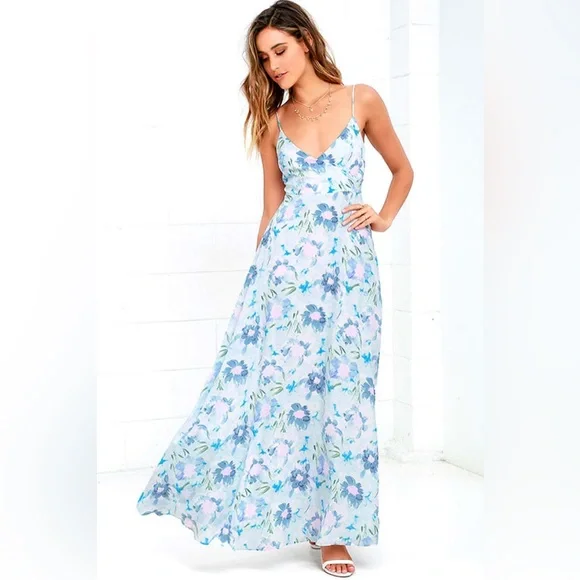 Lulus | Dresses | Lulus Watercolor Wonderland Light Blue Floral Print Maxi Dress Size Large | Poshmark Lulus | Dresses | Lulus Watercolor Wonderland Light Blue Floral Print Maxi Dress Size Large | Poshmark